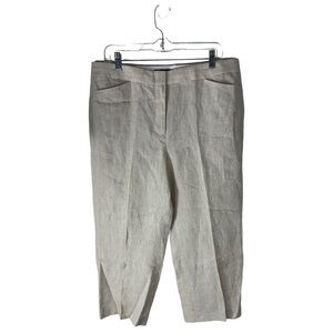 Talbots Linen Wide Leg Crop Pant SZ 12